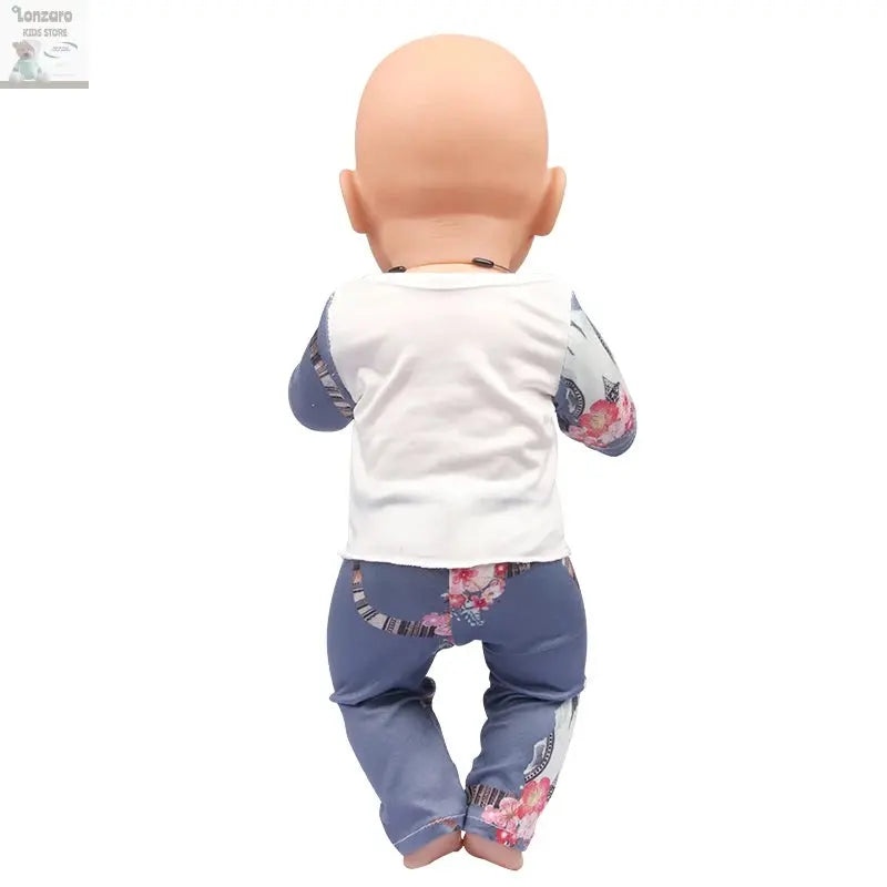 Doll Clothes Pajamas  For 43cm Baby New Born&American 18 Inch Girl Doll Unicorn Shark Cartoon Clothes Suit For Generation Doll Lonzaro Kids
