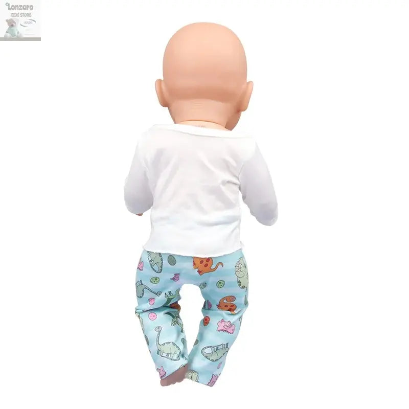 Doll Clothes Pajamas  For 43cm Baby New Born&American 18 Inch Girl Doll Unicorn Shark Cartoon Clothes Suit For Generation Doll Lonzaro Kids