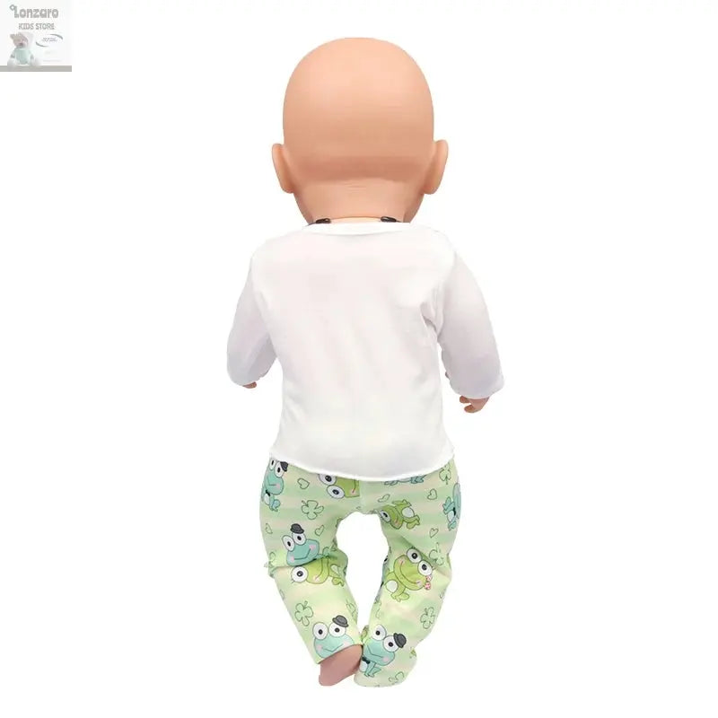 Doll Clothes Pajamas  For 43cm Baby New Born&American 18 Inch Girl Doll Unicorn Shark Cartoon Clothes Suit For Generation Doll Lonzaro Kids