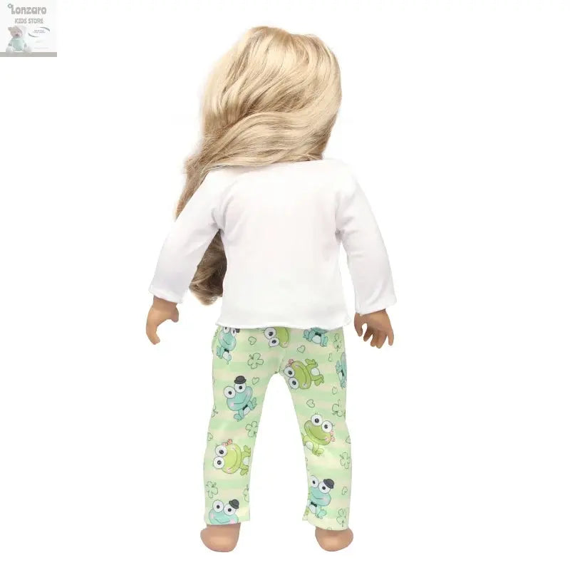 Doll Clothes Pajamas  For 43cm Baby New Born&American 18 Inch Girl Doll Unicorn Shark Cartoon Clothes Suit For Generation Doll Lonzaro Kids