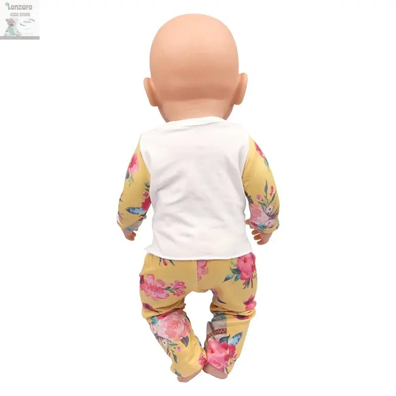 Doll Clothes Pajamas  For 43cm Baby New Born&American 18 Inch Girl Doll Unicorn Shark Cartoon Clothes Suit For Generation Doll Lonzaro Kids