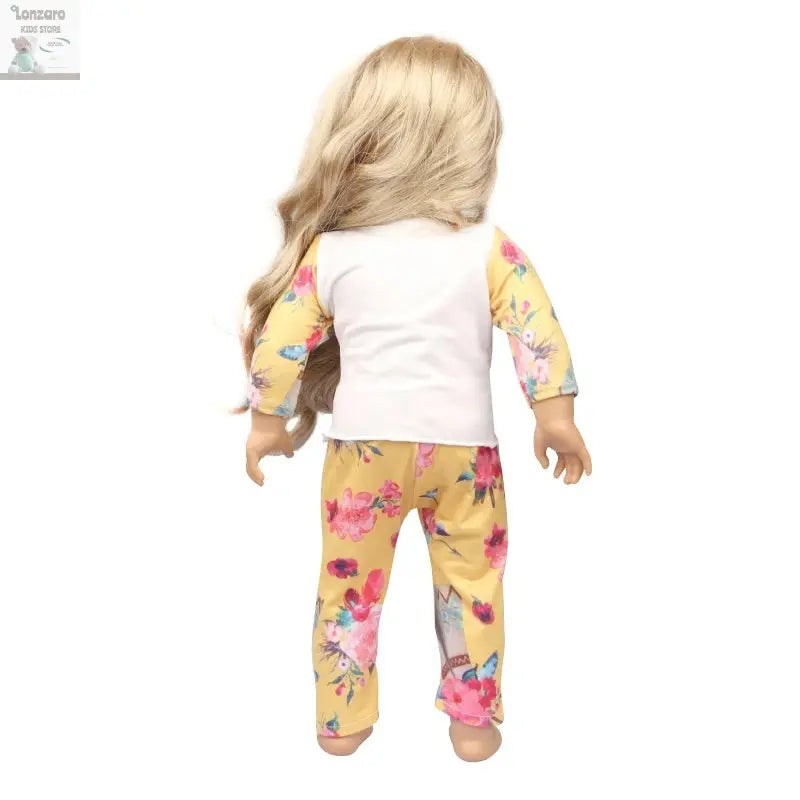 Doll Clothes Pajamas  For 43cm Baby New Born&American 18 Inch Girl Doll Unicorn Shark Cartoon Clothes Suit For Generation Doll Lonzaro Kids
