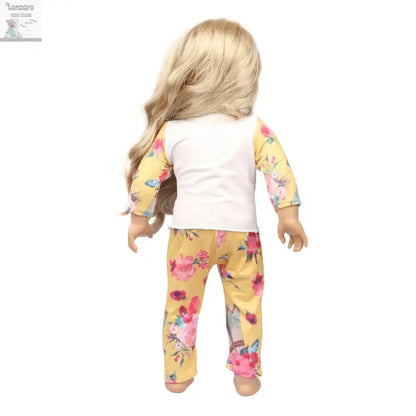 Doll Clothes Pajamas  For 43cm Baby New Born&American 18 Inch Girl Doll Unicorn Shark Cartoon Clothes Suit For Generation Doll Lonzaro Kids