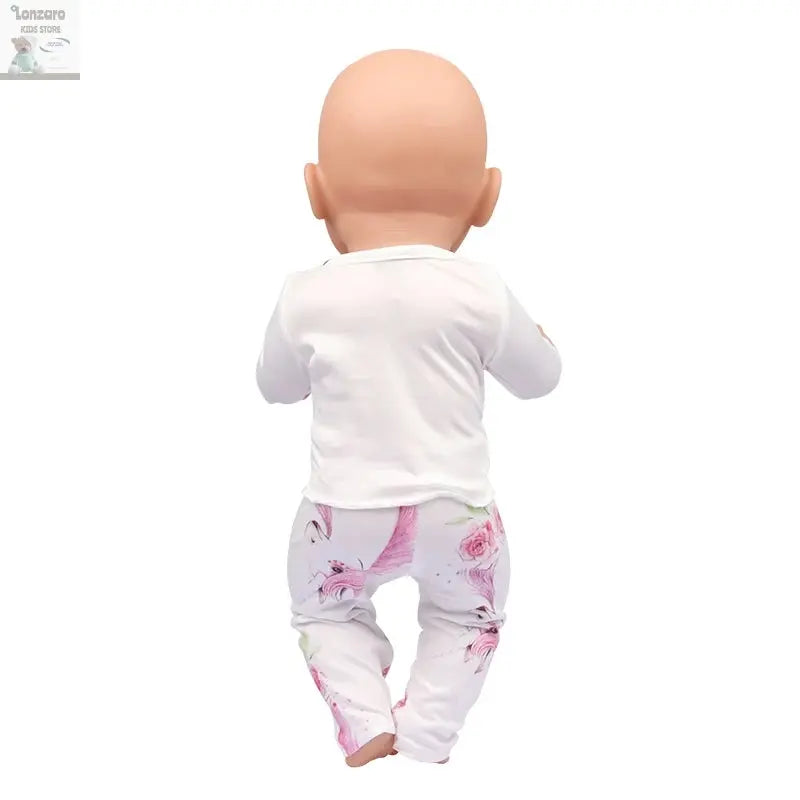 Doll Clothes Pajamas  For 43cm Baby New Born&American 18 Inch Girl Doll Unicorn Shark Cartoon Clothes Suit For Generation Doll Lonzaro Kids