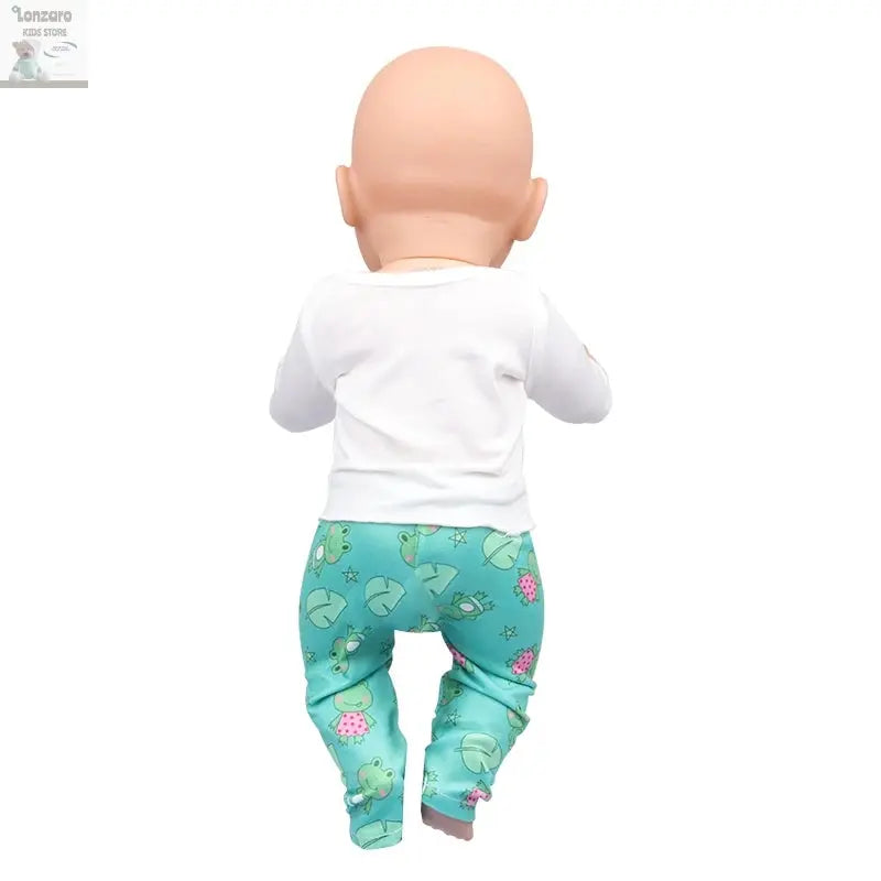 Doll Clothes Pajamas  For 43cm Baby New Born&American 18 Inch Girl Doll Unicorn Shark Cartoon Clothes Suit For Generation Doll Lonzaro Kids