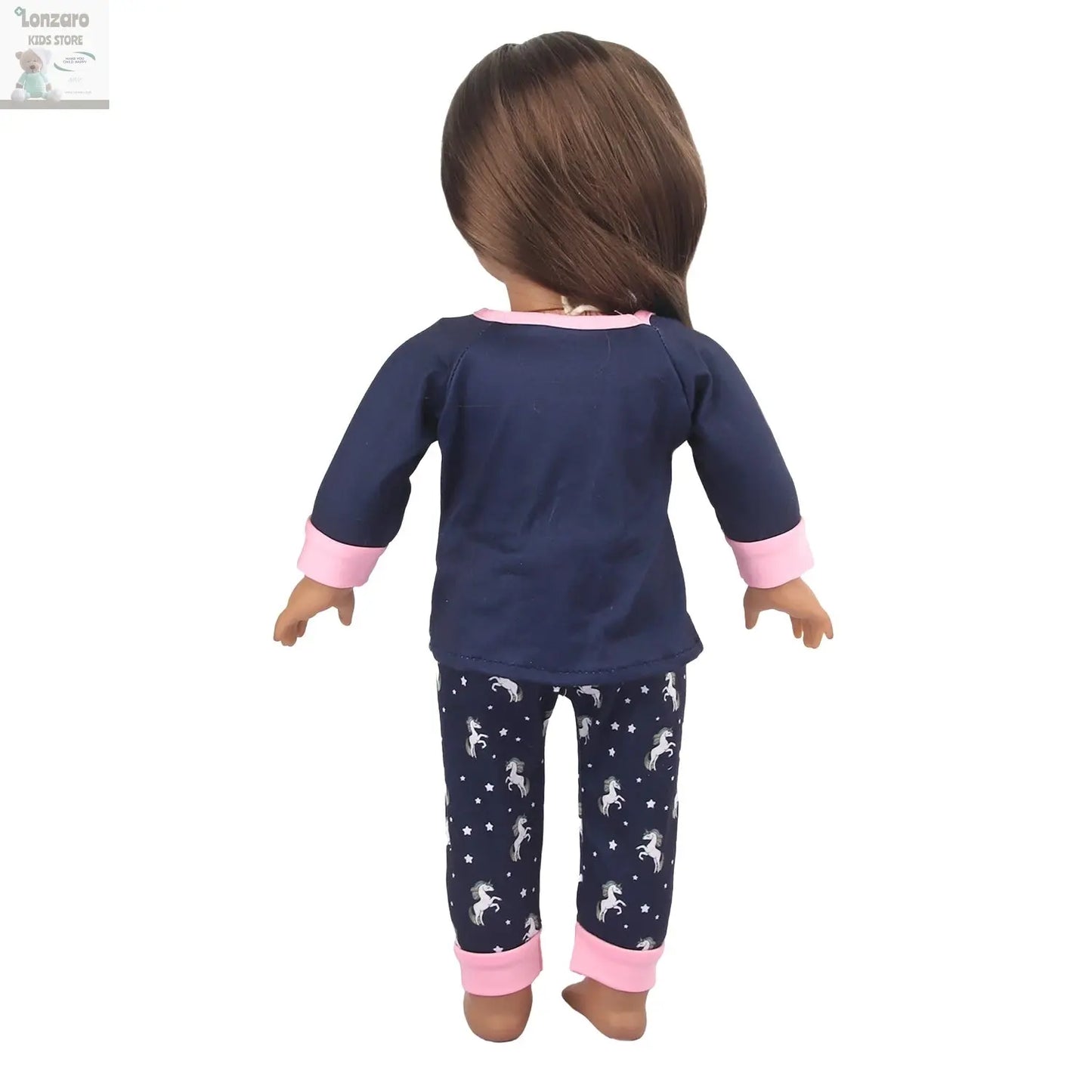 Doll Clothes Pajamas  For 43cm Baby New Born&American 18 Inch Girl Doll Unicorn Shark Cartoon Clothes Suit For Generation Doll Lonzaro Kids