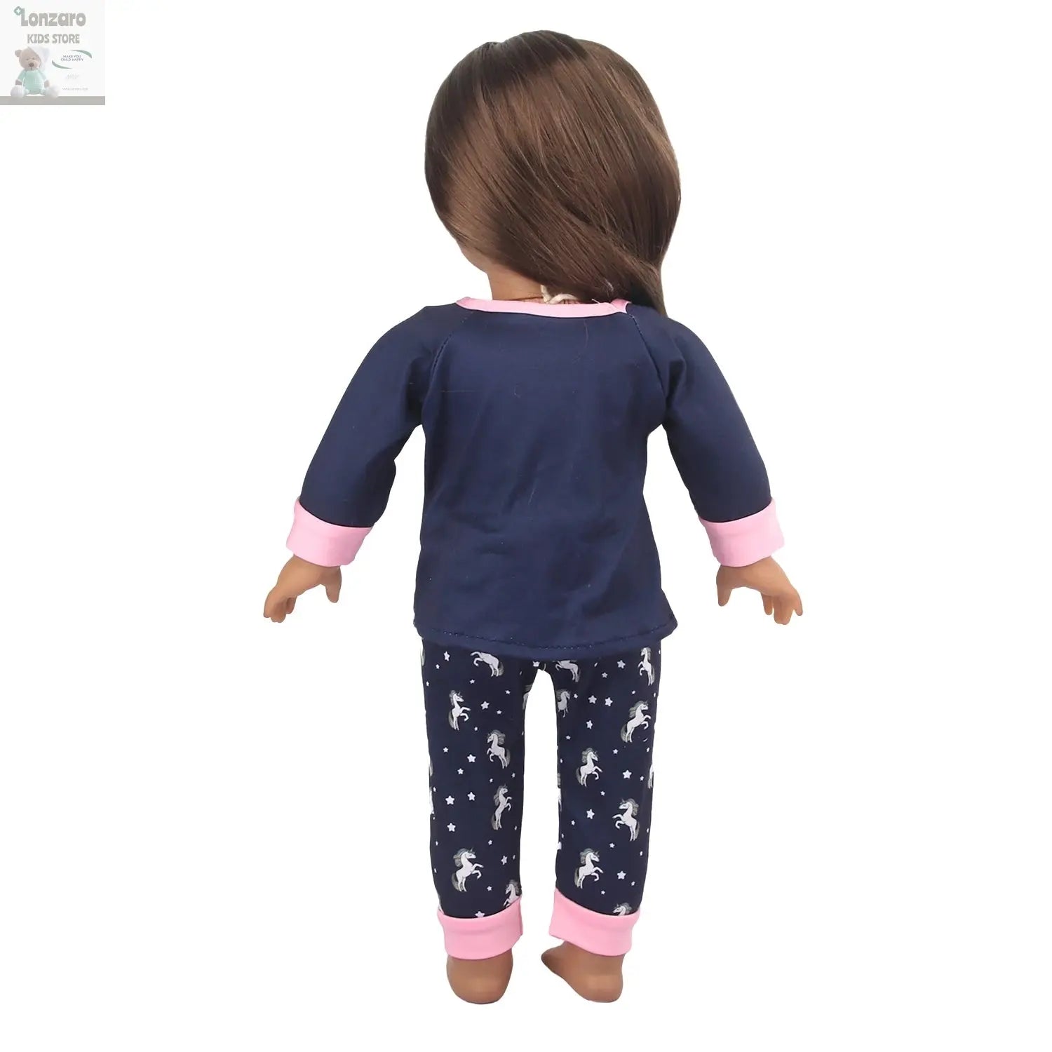 Doll Clothes Pajamas  For 43cm Baby New Born&American 18 Inch Girl Doll Unicorn Shark Cartoon Clothes Suit For Generation Doll Lonzaro Kids