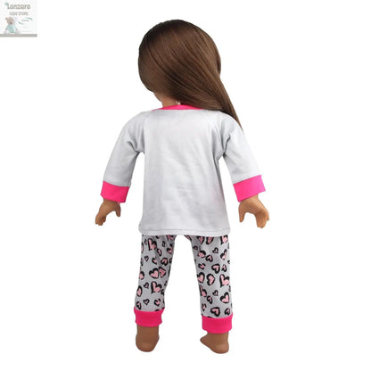 Doll Clothes Pajamas  For 43cm Baby New Born&American 18 Inch Girl Doll Unicorn Shark Cartoon Clothes Suit For Generation Doll Lonzaro Kids