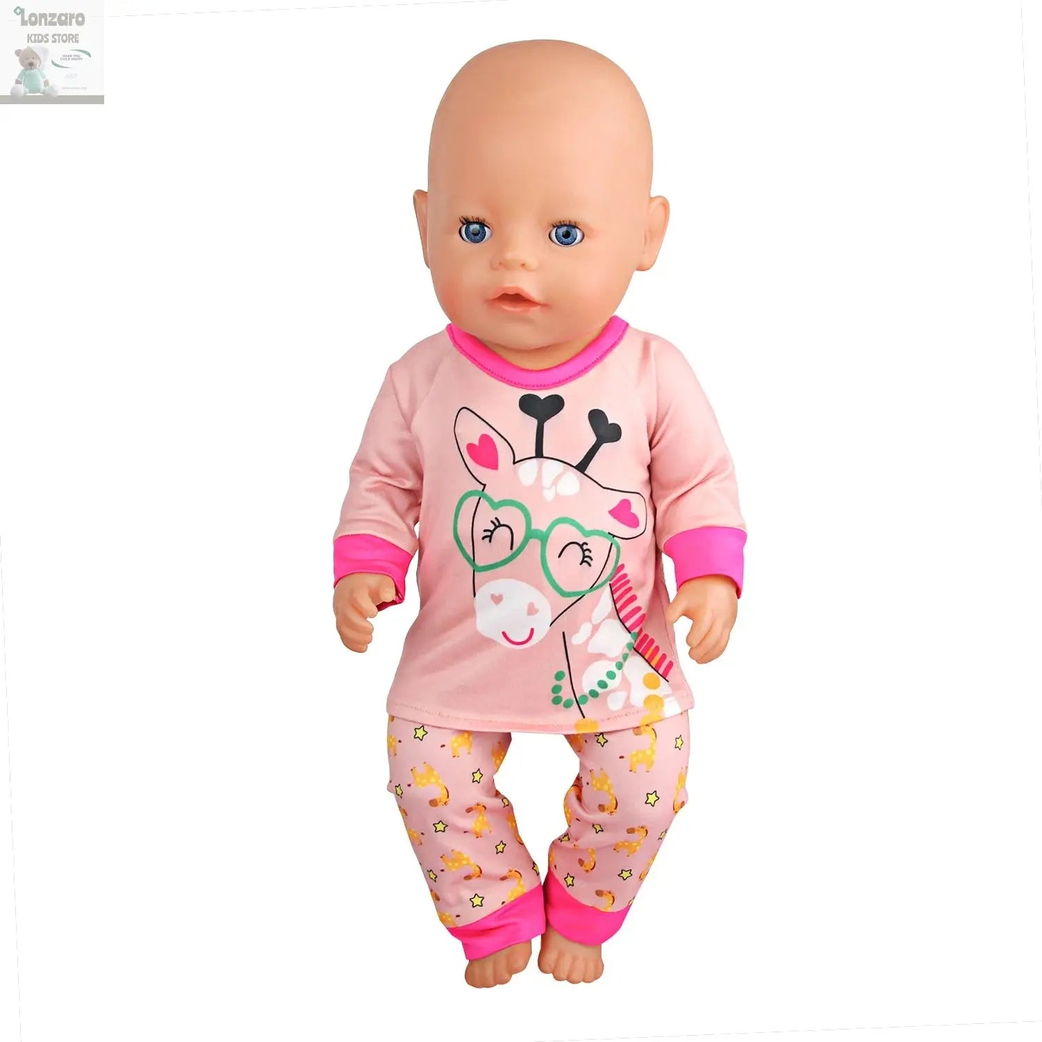 Doll Clothes Pajamas  For 43cm Baby New Born&American 18 Inch Girl Doll Unicorn Shark Cartoon Clothes Suit For Generation Doll Lonzaro Kids