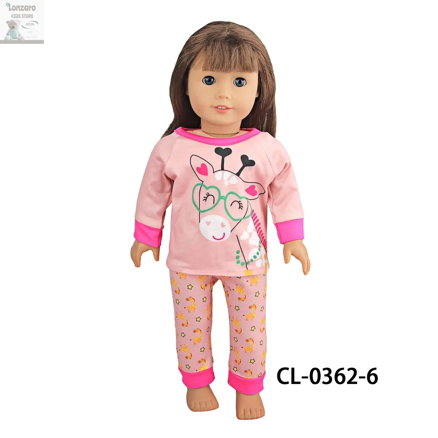 Doll Clothes Pajamas  For 43cm Baby New Born&American 18 Inch Girl Doll Unicorn Shark Cartoon Clothes Suit For Generation Doll Lonzaro Kids