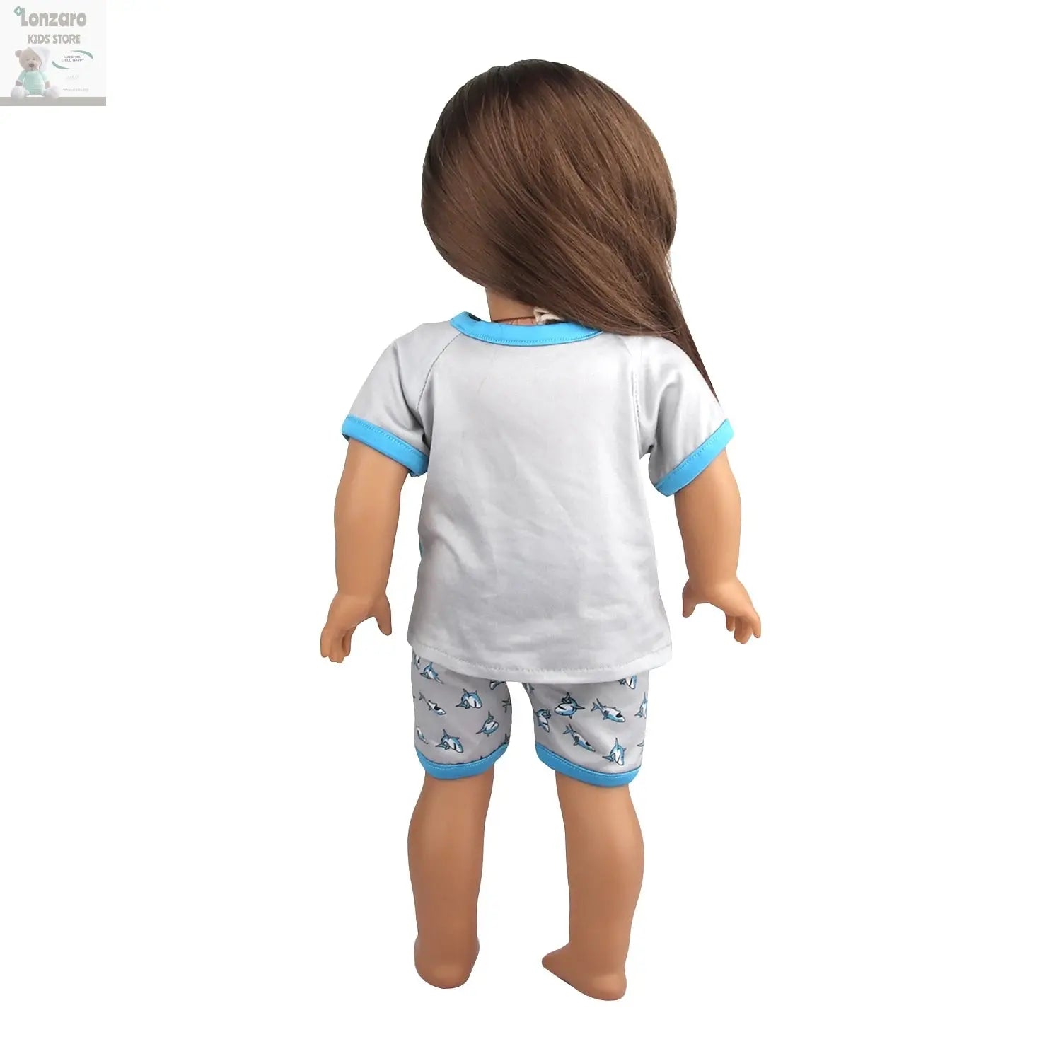 Doll Clothes Pajamas  For 43cm Baby New Born&American 18 Inch Girl Doll Unicorn Shark Cartoon Clothes Suit For Generation Doll Lonzaro Kids
