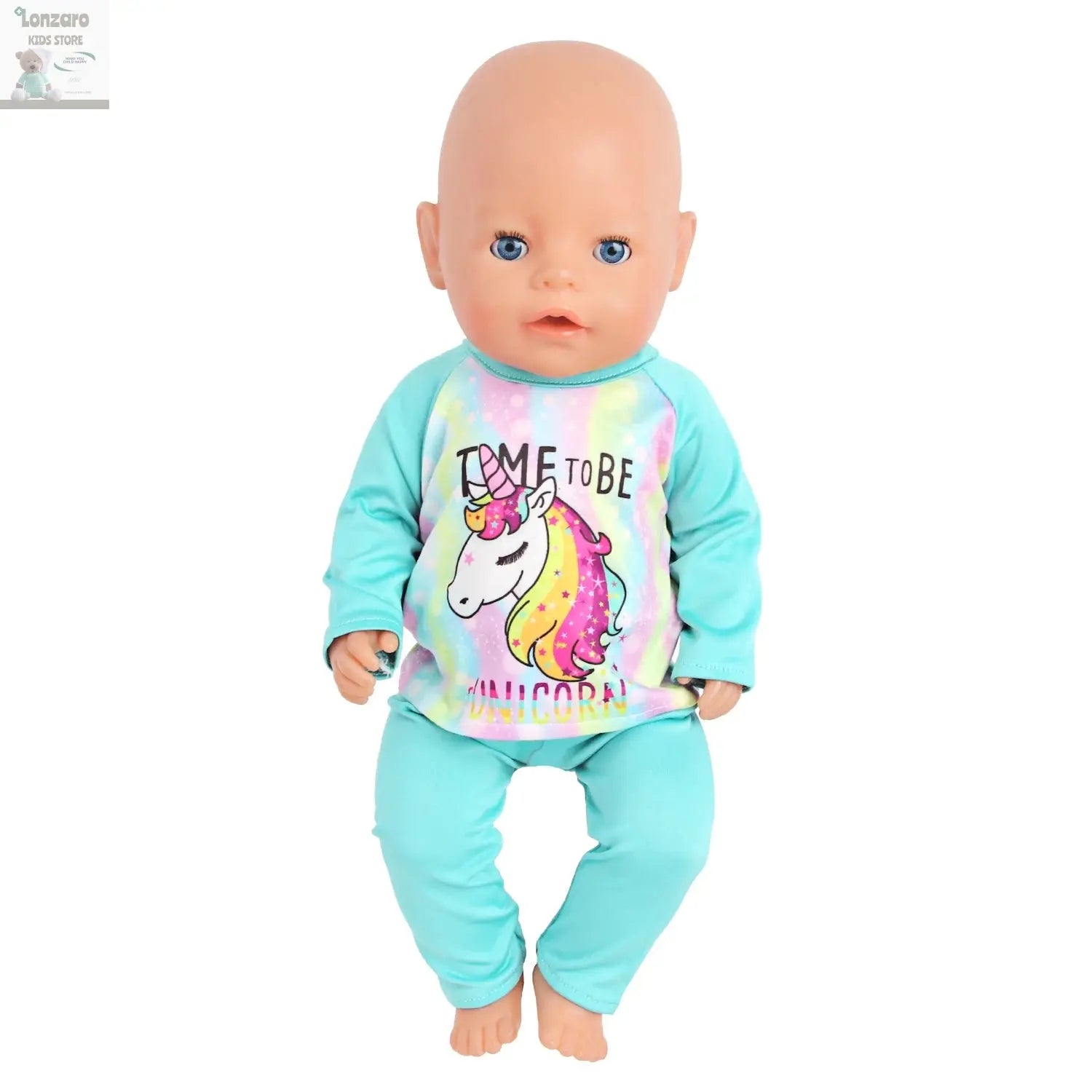 Doll Clothes Pajamas  For 43cm Baby New Born&American 18 Inch Girl Doll Unicorn Shark Cartoon Clothes Suit For Generation Doll Lonzaro Kids