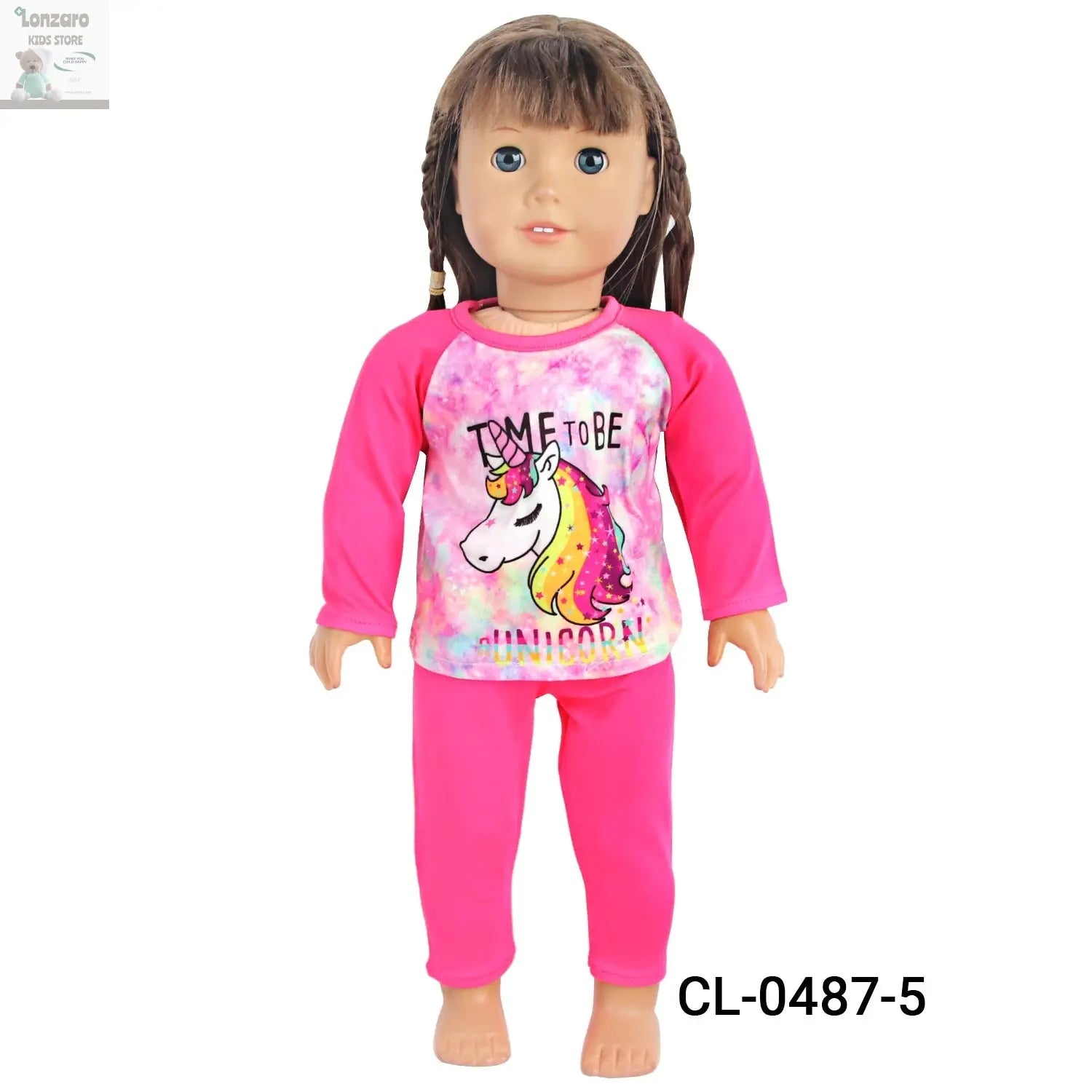 Doll Clothes Pajamas  For 43cm Baby New Born&American 18 Inch Girl Doll Unicorn Shark Cartoon Clothes Suit For Generation Doll Lonzaro Kids
