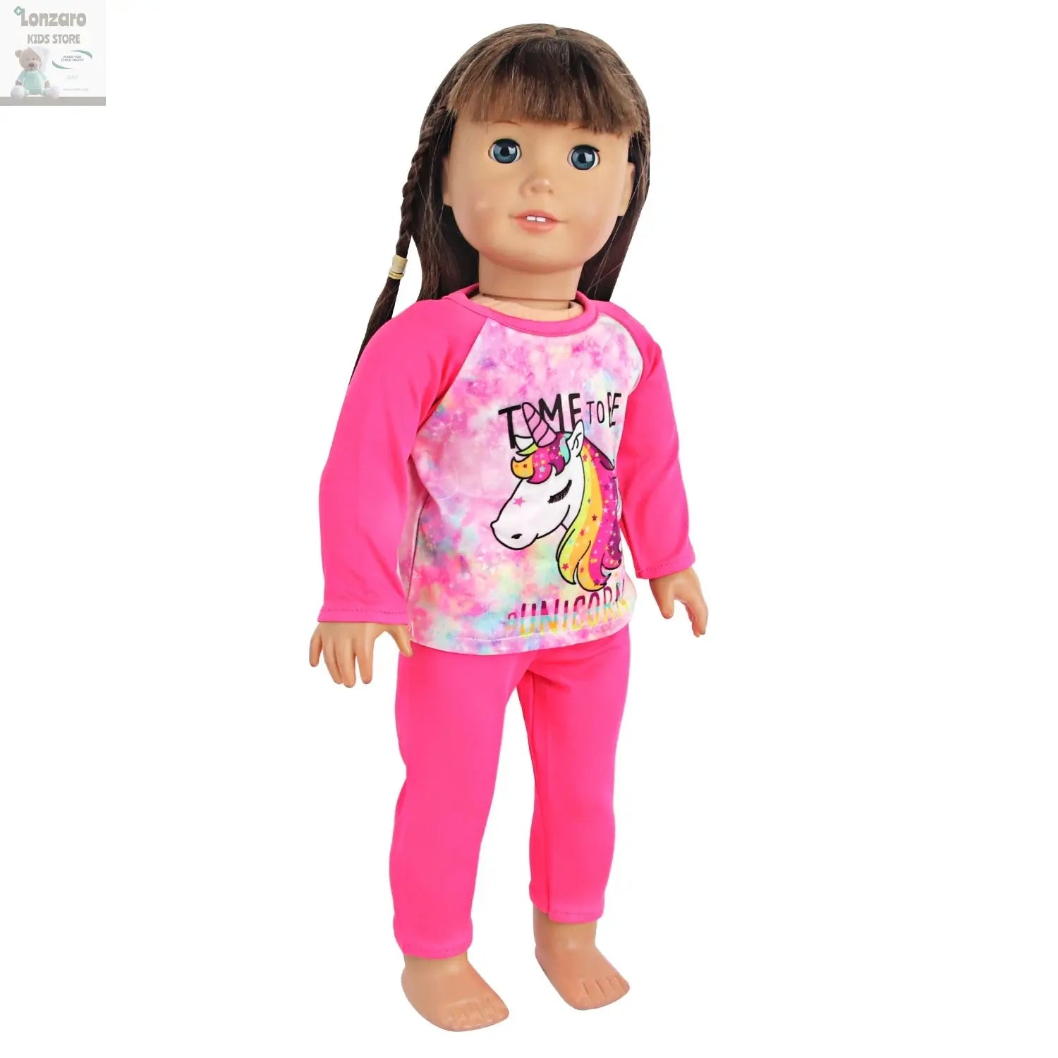 Doll Clothes Pajamas  For 43cm Baby New Born&American 18 Inch Girl Doll Unicorn Shark Cartoon Clothes Suit For Generation Doll Lonzaro Kids