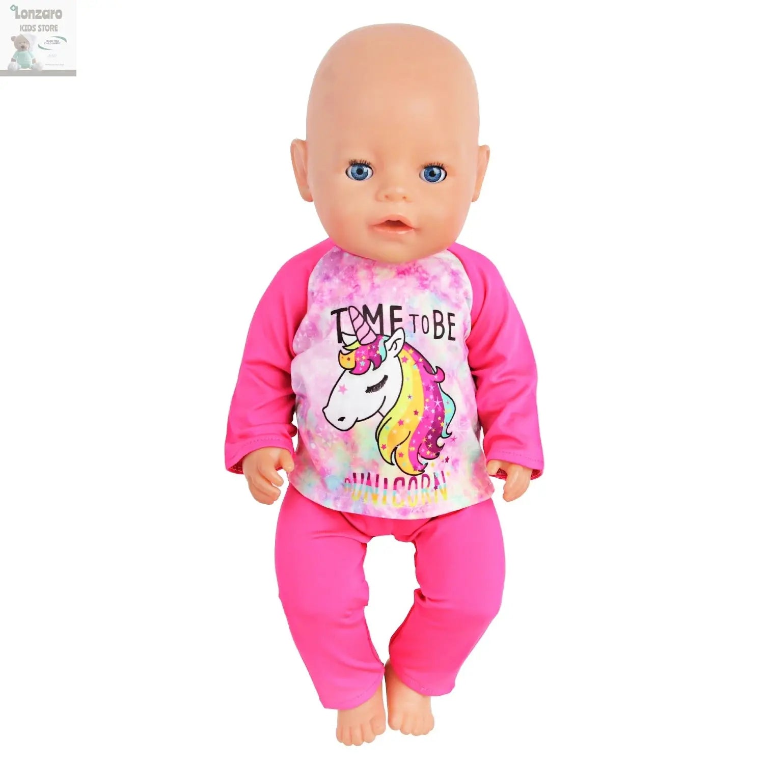 Doll Clothes Pajamas  For 43cm Baby New Born&American 18 Inch Girl Doll Unicorn Shark Cartoon Clothes Suit For Generation Doll Lonzaro Kids