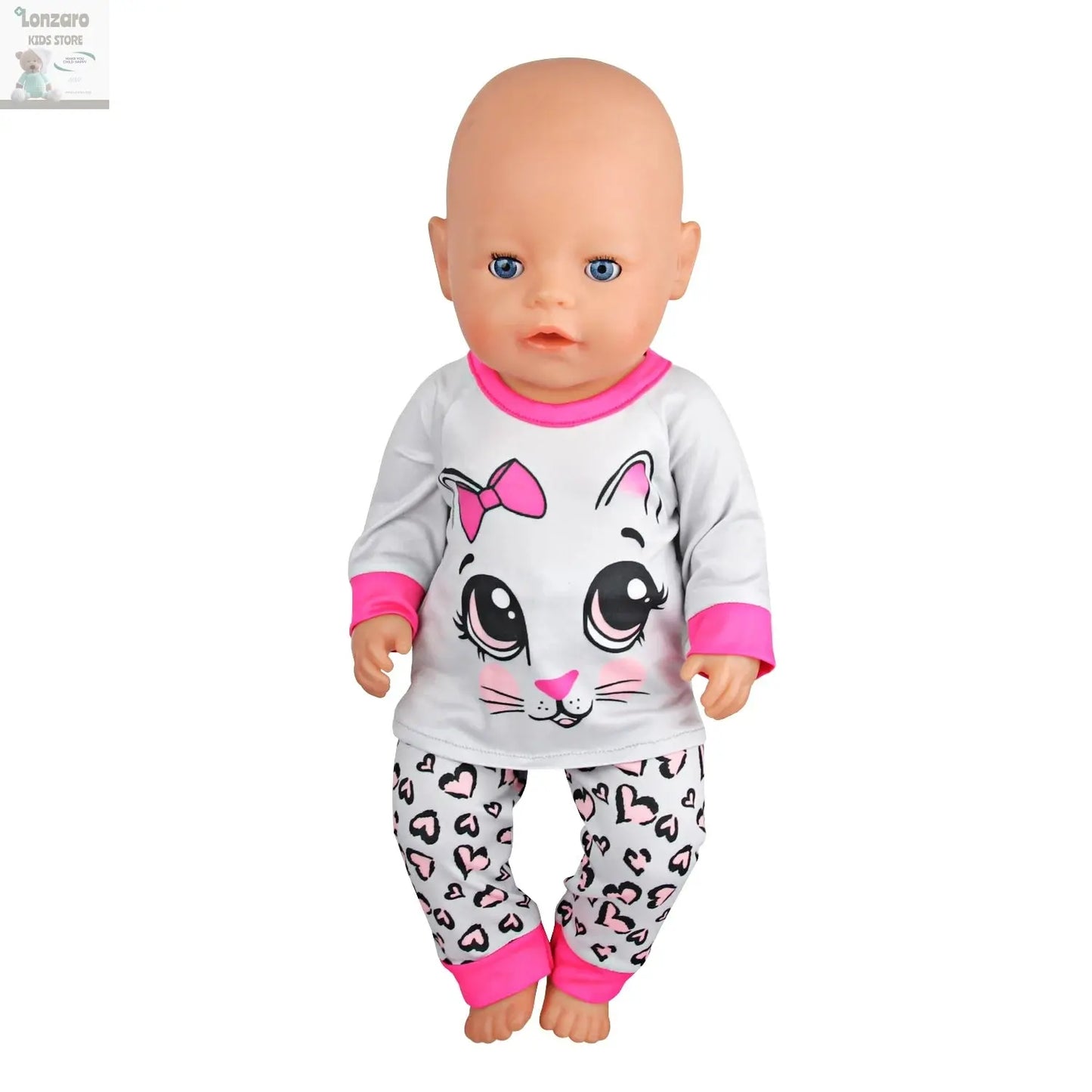 Doll Clothes Pajamas  For 43cm Baby New Born&American 18 Inch Girl Doll Unicorn Shark Cartoon Clothes Suit For Generation Doll Lonzaro Kids