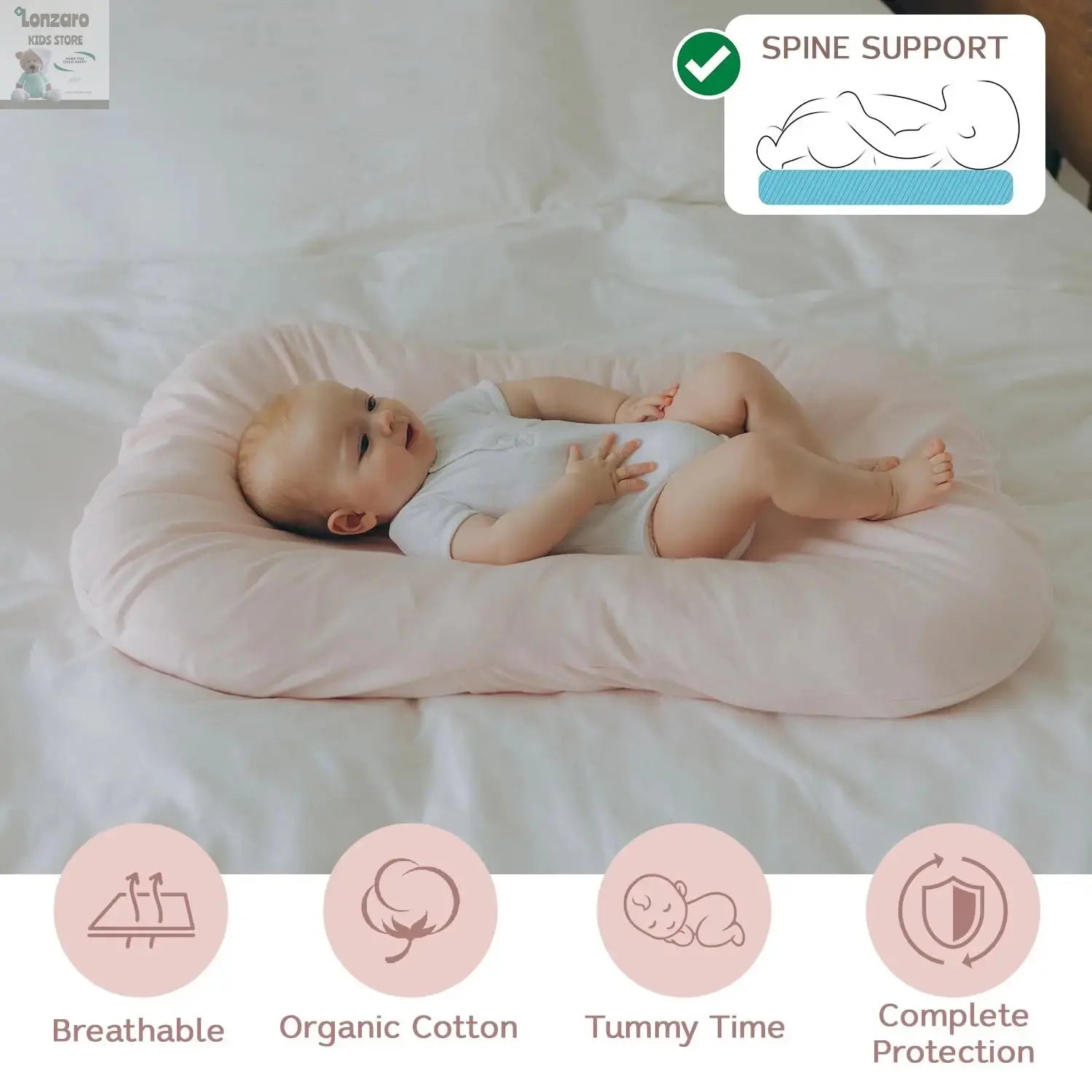Draagbaar Baby Nest 75*45cm Lonzaro Kids