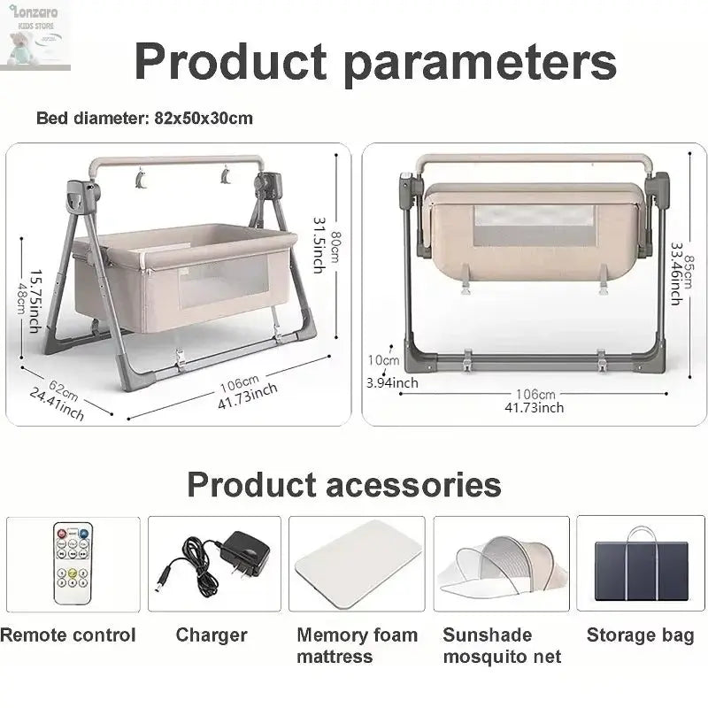 Elektrische Baby Bed  Multifunctionele Lonzaro Kids