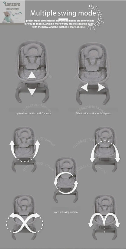 Elektrische Babywieg LCD-bedieningspaneel Lonzaro Kids