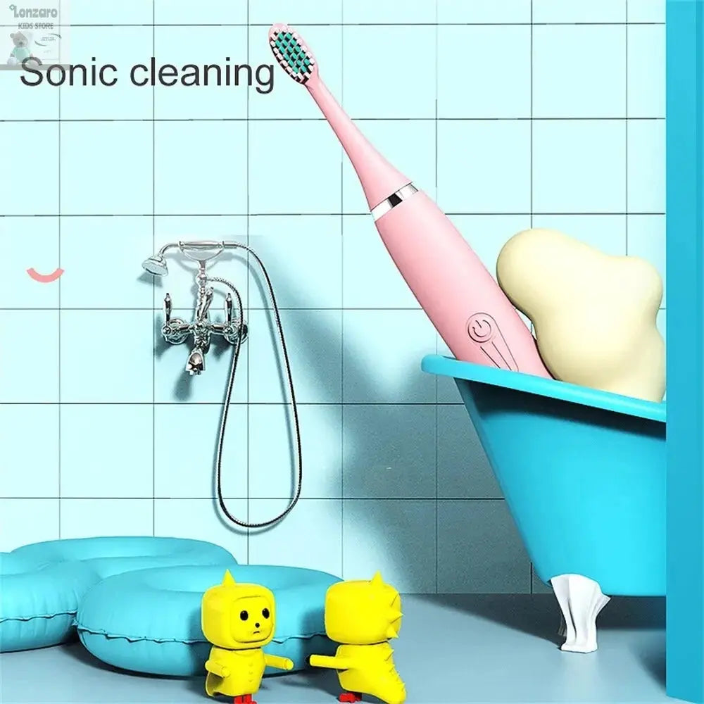 Elektrische Tandenborstel Cartoon,IPX7 waterdicht - Lonzaro Kids