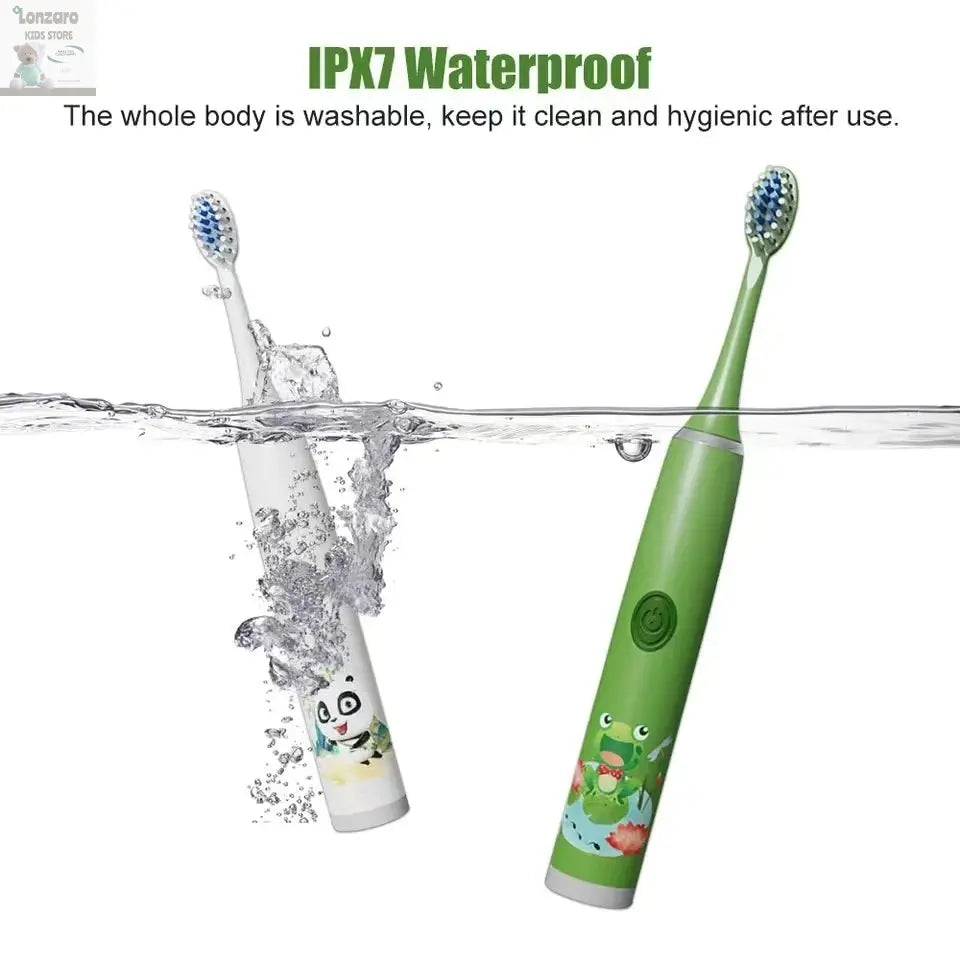 Elektrische Tandenborstel Cartoon,IPX7 waterdicht - Lonzaro Kids