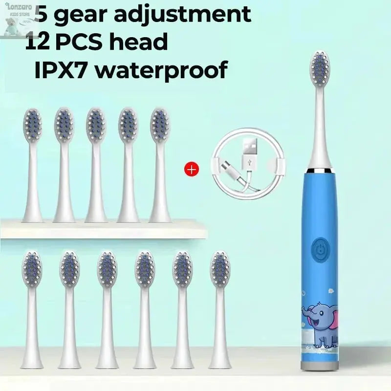 Elektrische Tandenborstel Cartoon,IPX7 waterdicht - Lonzaro Kids