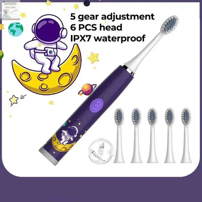 Elektrische Tandenborstel Cartoon,IPX7 waterdicht - Lonzaro Kids