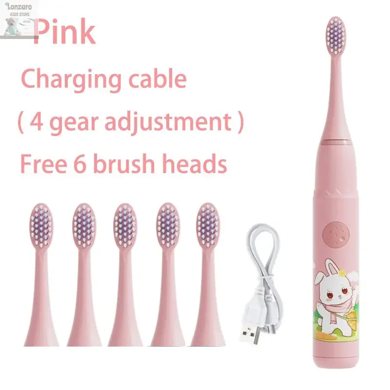 Elektrische Tandenborstel Cartoon,IPX7 waterdicht - Lonzaro Kids