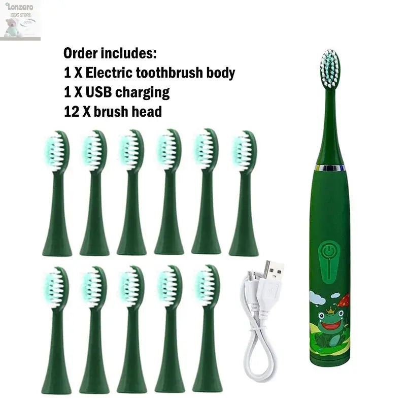 Elektrische Tandenborstel Cartoon,IPX7 waterdicht - Lonzaro Kids
