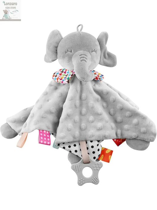 Elephant Baby Comforter Blanket Soft Appease Towel Baby Rattle Animals Toys Soothe Reassure Sleeping Towel Lathe HangingToddler Lonzaro Kids