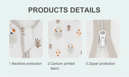 Sleeping Bags For Baby 3-18Months Summer Thin Baby One-Piece Sleepwear Cute Bear Print Cartoon Sleepsack Anti-Kick Blanket Lonzaro Kids