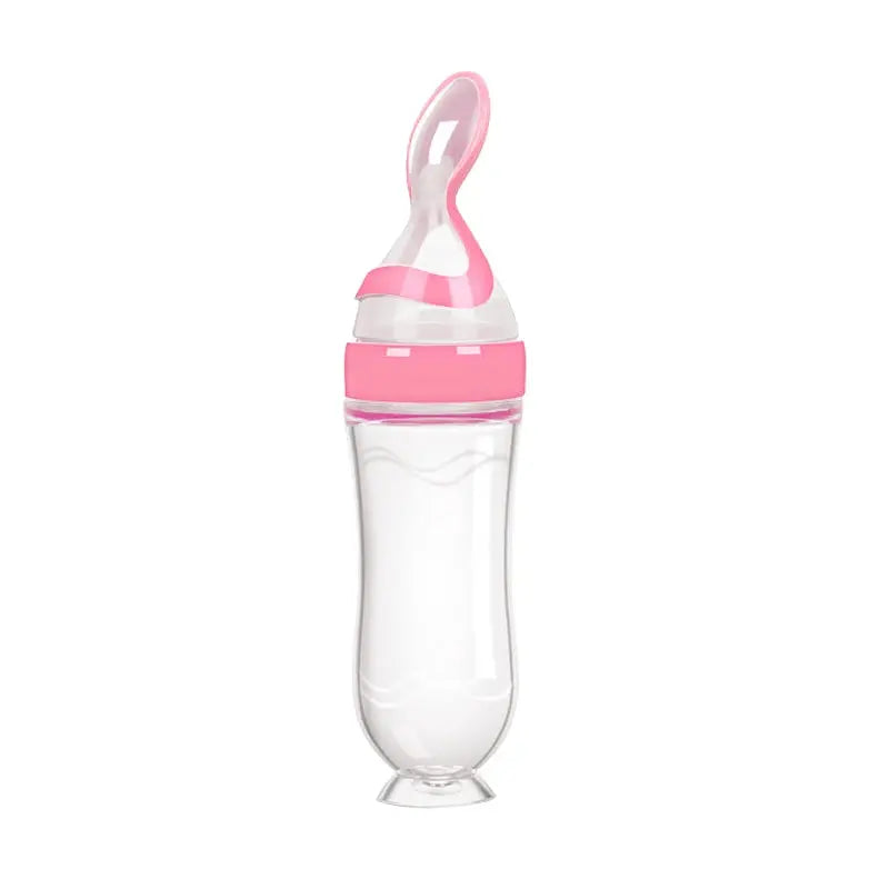 Flexibele Siliconen Fles met Lepel voor Baby's - Lonzaro Kids 