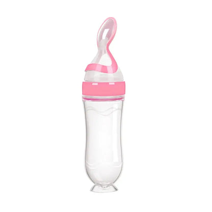 Flexibele Siliconen Fles met Lepel voor Baby's - Lonzaro Kids 