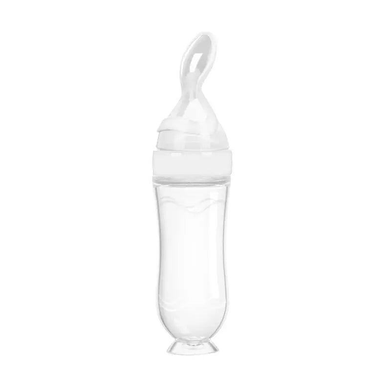 Flexibele Siliconen Fles met Lepel voor Baby's - Lonzaro Kids 