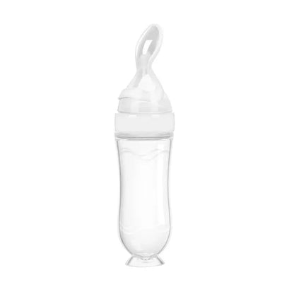 Flexibele Siliconen Fles met Lepel voor Baby's - Lonzaro Kids 