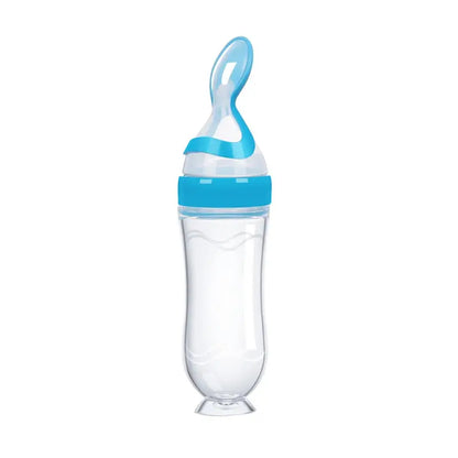 Flexibele Siliconen Fles met Lepel voor Baby's - Lonzaro Kids 