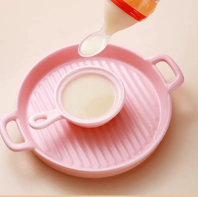 Flexibele Siliconen Fles met Lepel voor Baby's - Lonzaro Kids 