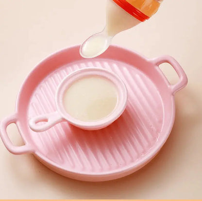 Flexibele Siliconen Fles met Lepel voor Baby's - Lonzaro Kids 