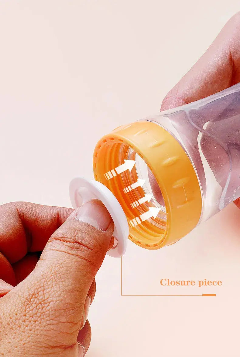 Flexibele Siliconen Fles met Lepel voor Baby's - Lonzaro Kids 