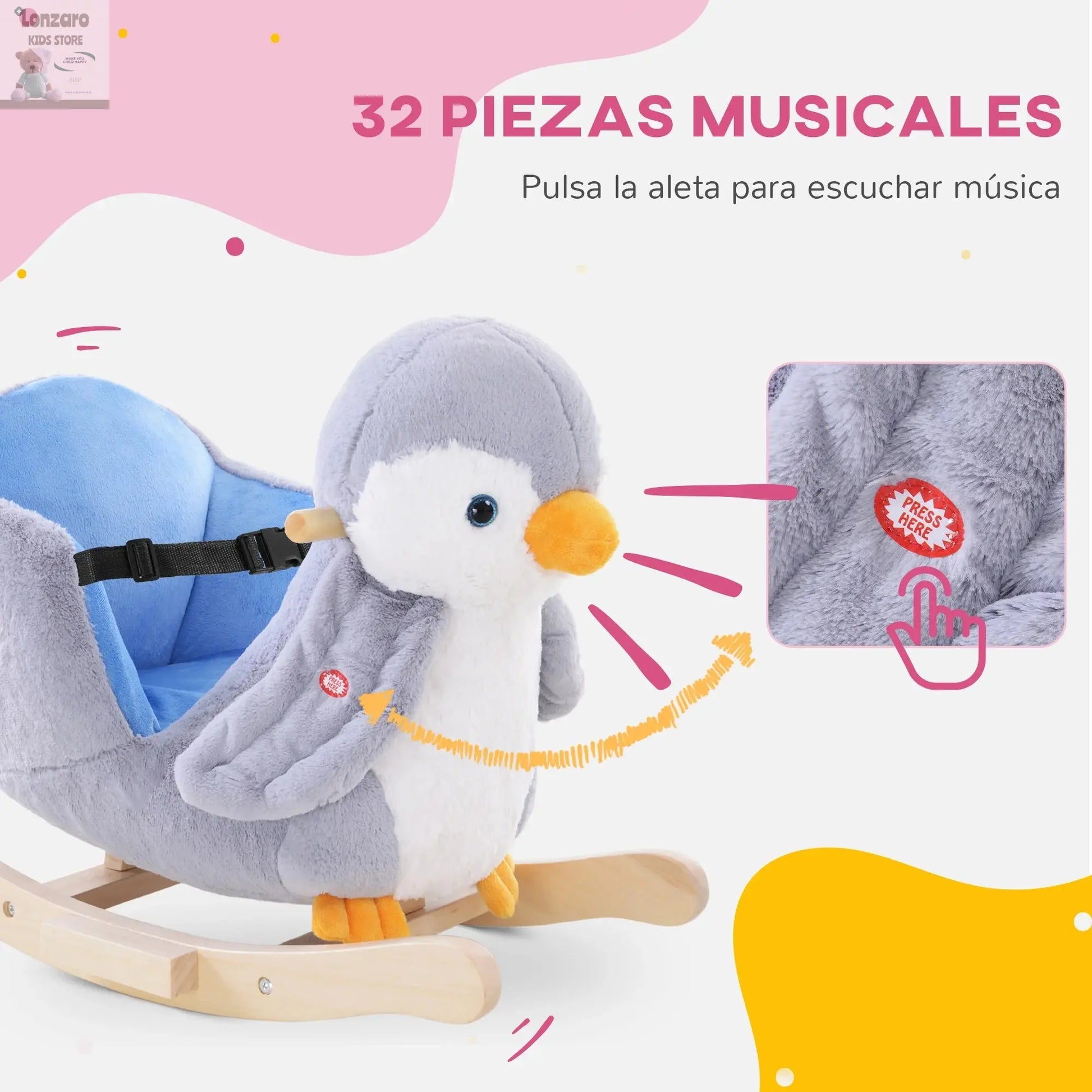Baby Schommelpaard Penguin - Lonzaro Kids