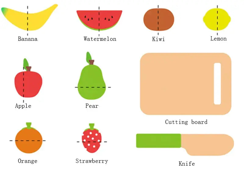Simulation Kitchen Series Montessori Cut Fruits and Vegetables Wooden Toys Classic Pretend Play Cooking Interest Cultivation Lonzaro Kids