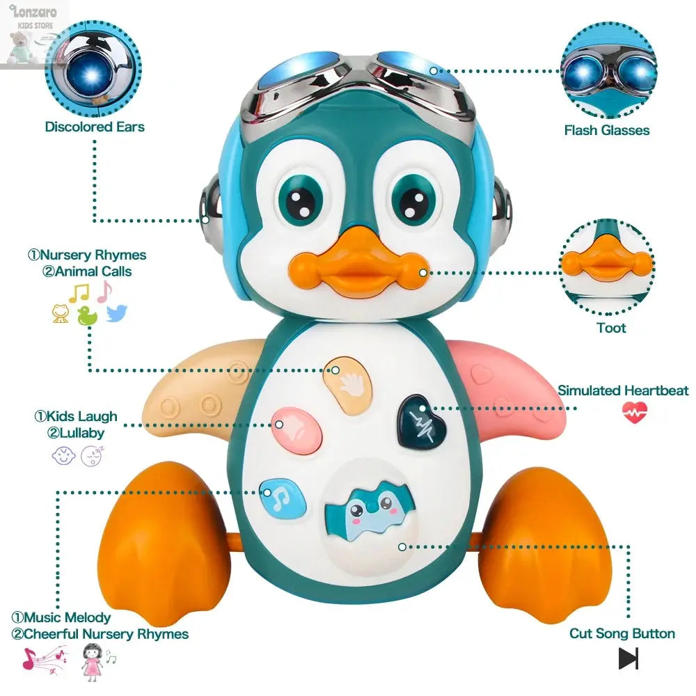 Interactieve Muzikale Pinguïn voor Baby's en Peuters - Lonzaro Kids