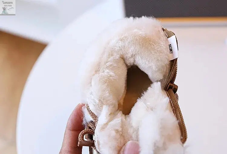 Kinder Snowboots: Warme Leer en Pluche voor 1-6 Jaar - Lonzaro Kids