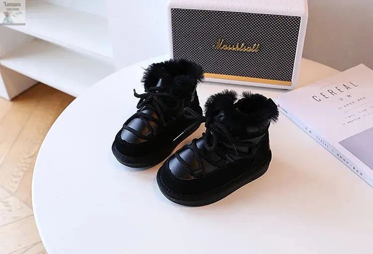 Kinder Snowboots: Warme Leer en Pluche voor 1-6 Jaar - Lonzaro Kids