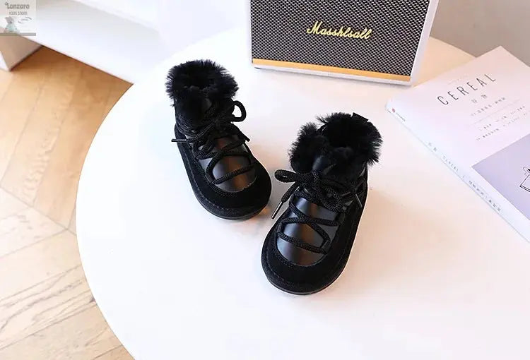Kinder Snowboots: Warme Leer en Pluche voor 1-6 Jaar - Lonzaro Kids