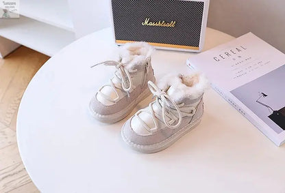 Kinder Snowboots: Warme Leer en Pluche voor 1-6 Jaar - Lonzaro Kids