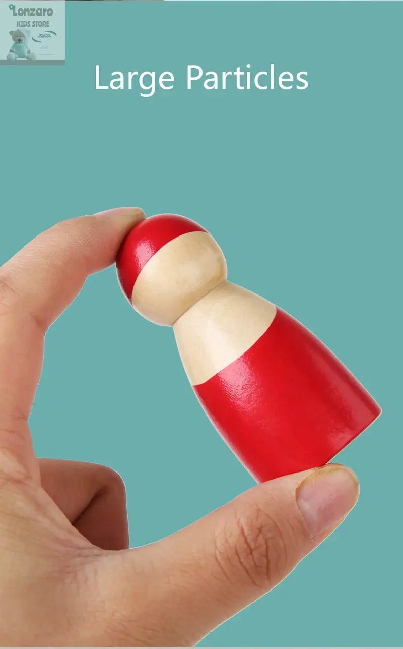 Kleurrijk Montessori Houten Regenboog Puzzelspel - Lonzaro Kids