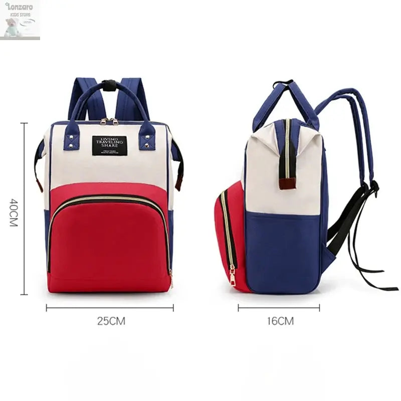 Large Capacity Canvas Mummy Bag Multifunctional Baby Bottle Thermal Insulation Travel Storage Bag Fashion Mummy Bag Hanging Bag Lonzaro Kids