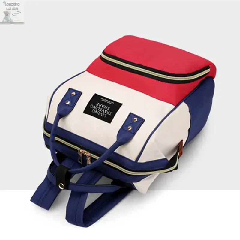 Large Capacity Canvas Mummy Bag Multifunctional Baby Bottle Thermal Insulation Travel Storage Bag Fashion Mummy Bag Hanging Bag Lonzaro Kids