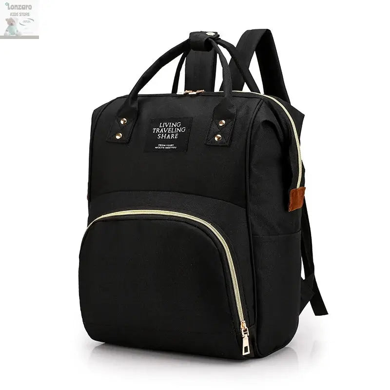 Large Capacity Canvas Mummy Bag Multifunctional Baby Bottle Thermal Insulation Travel Storage Bag Fashion Mummy Bag Hanging Bag Lonzaro Kids